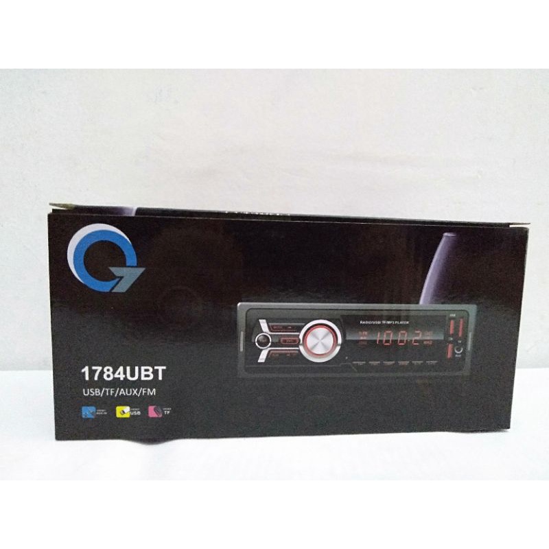 Car Audio Mobil Head Unit Tape Single Din Radio MP3 Dual USB Bluetooth Q7 1784UBT dan 1782UBT Asli