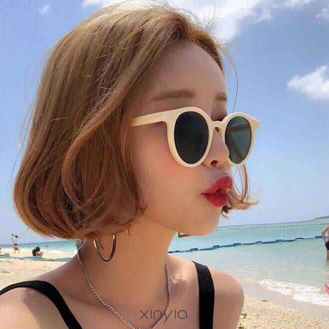 ［Bayar di Tempat］Korean Kacamata Fashion Cod Bulat Mata Kucing Kacamata Hitam Wanita/Pria Sunglasses