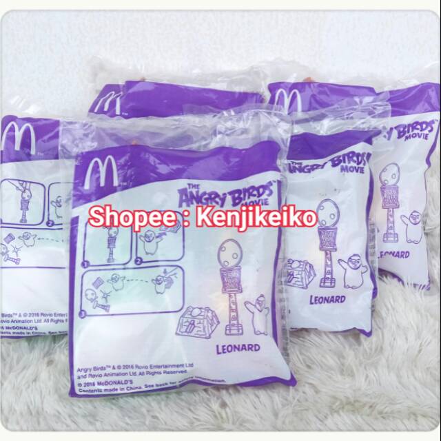 HAPPY MEAL ANGRY BIRD KING LEONARD PIG MCDONALDS TOYS