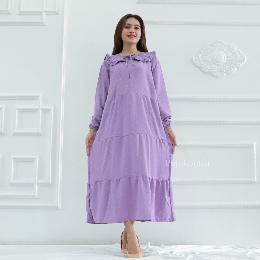 Zamira midi dress // dress katun crincle uragiri