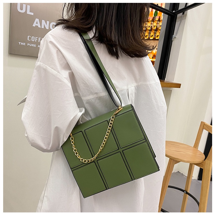 KOREAN CHIC FASHION LEATHER SLING BAG / SHOULDER BAG FASHION KOREA / TAS SELEMPANG FASHION / TAS KONDANGAN / TAS SLEMPANG IMPORT KULIT RANTAI