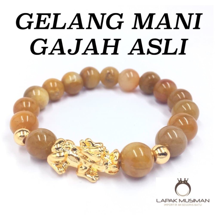 [Bayar di Tempat] GELANG BATU MANIGAJAH ASLI NATURAL KOMBINASI PIXIU