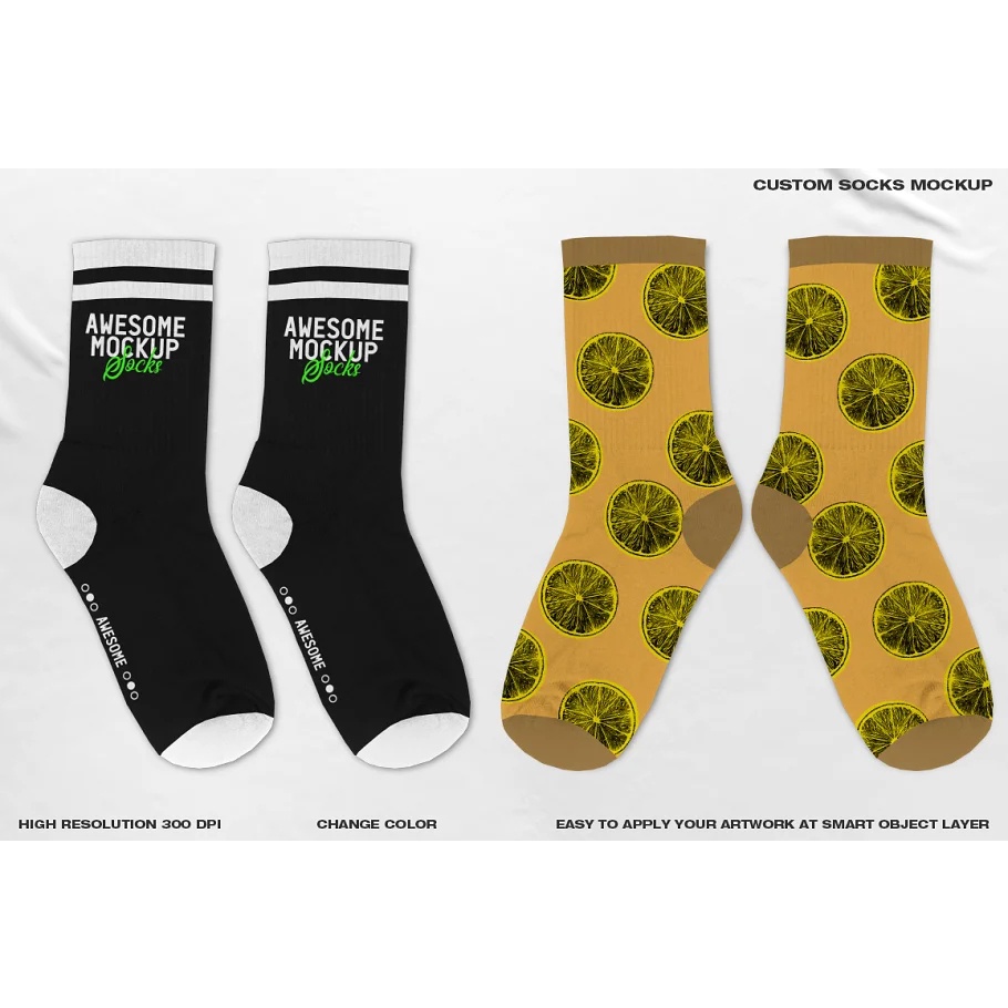 Custom Socks Mockup