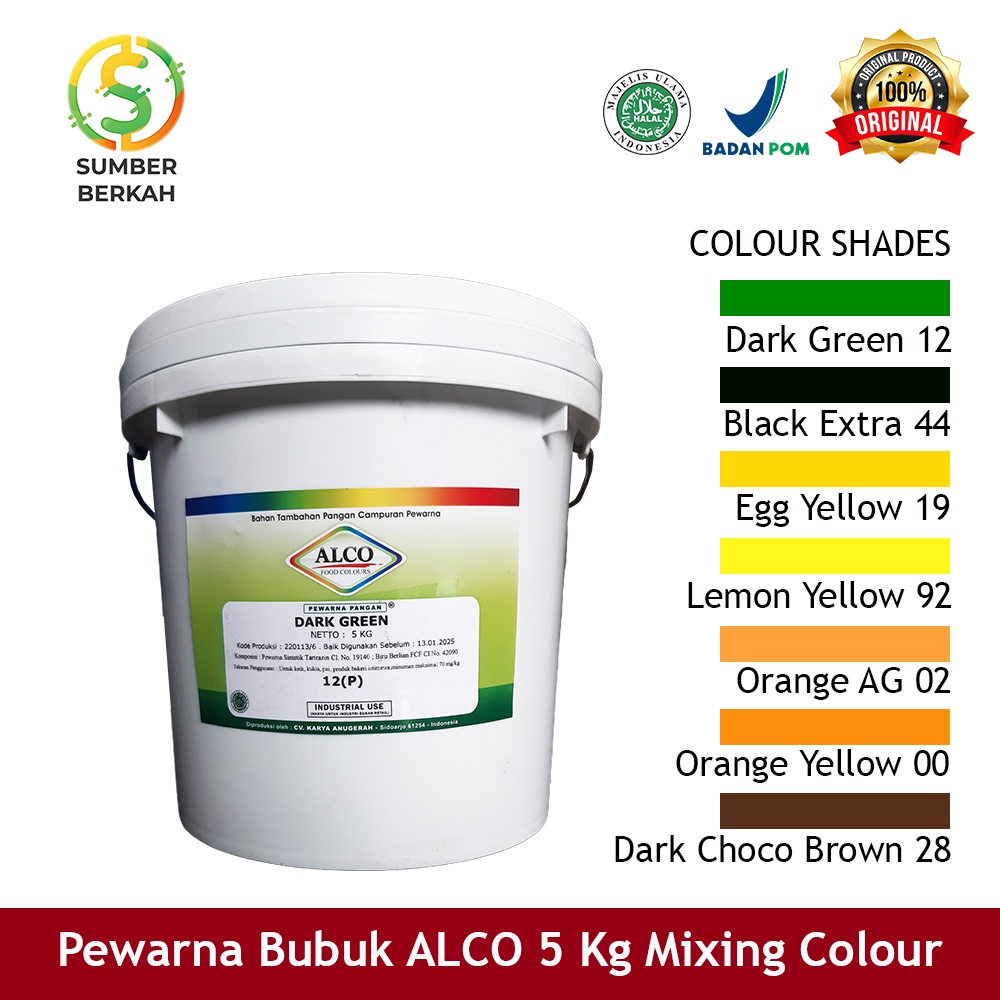 Pewarna Makanan Kue Bubuk ALCO 5 kg Single Colour ERYTHROSINE