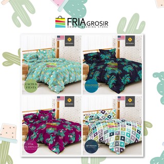 KENDRA Sprei  160X200 QUEEN BANTAL 2 Tinggi 20 cm MOTIF  