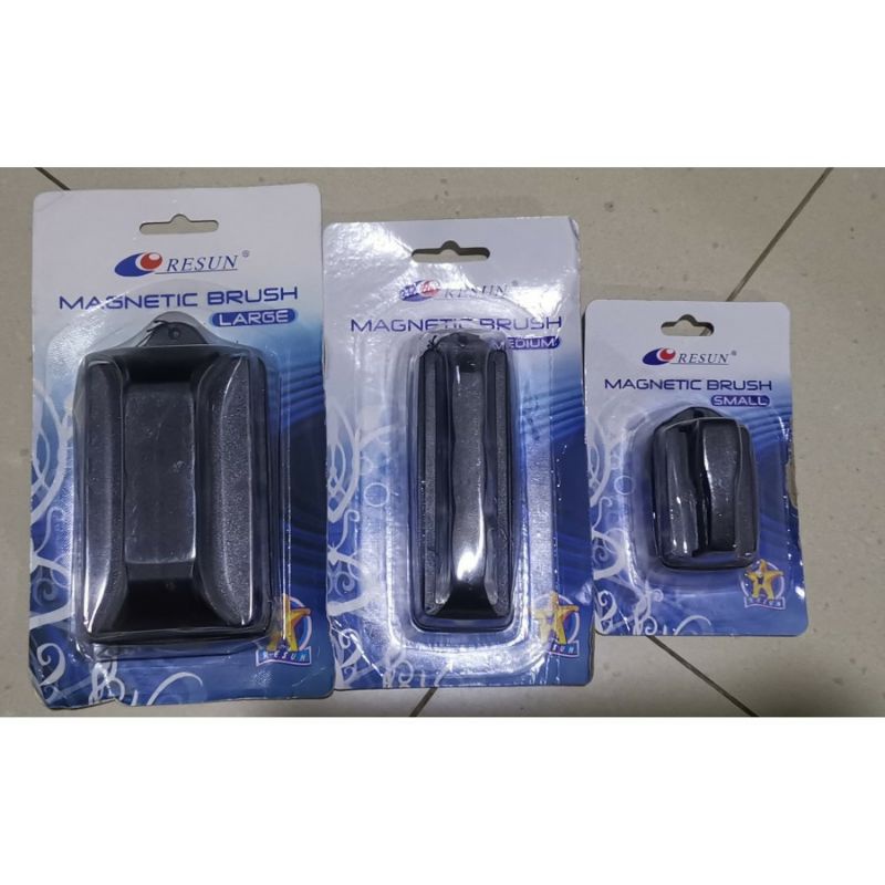 magnet pembersih kaca aquarium aquascape resun size s m l magnet brush