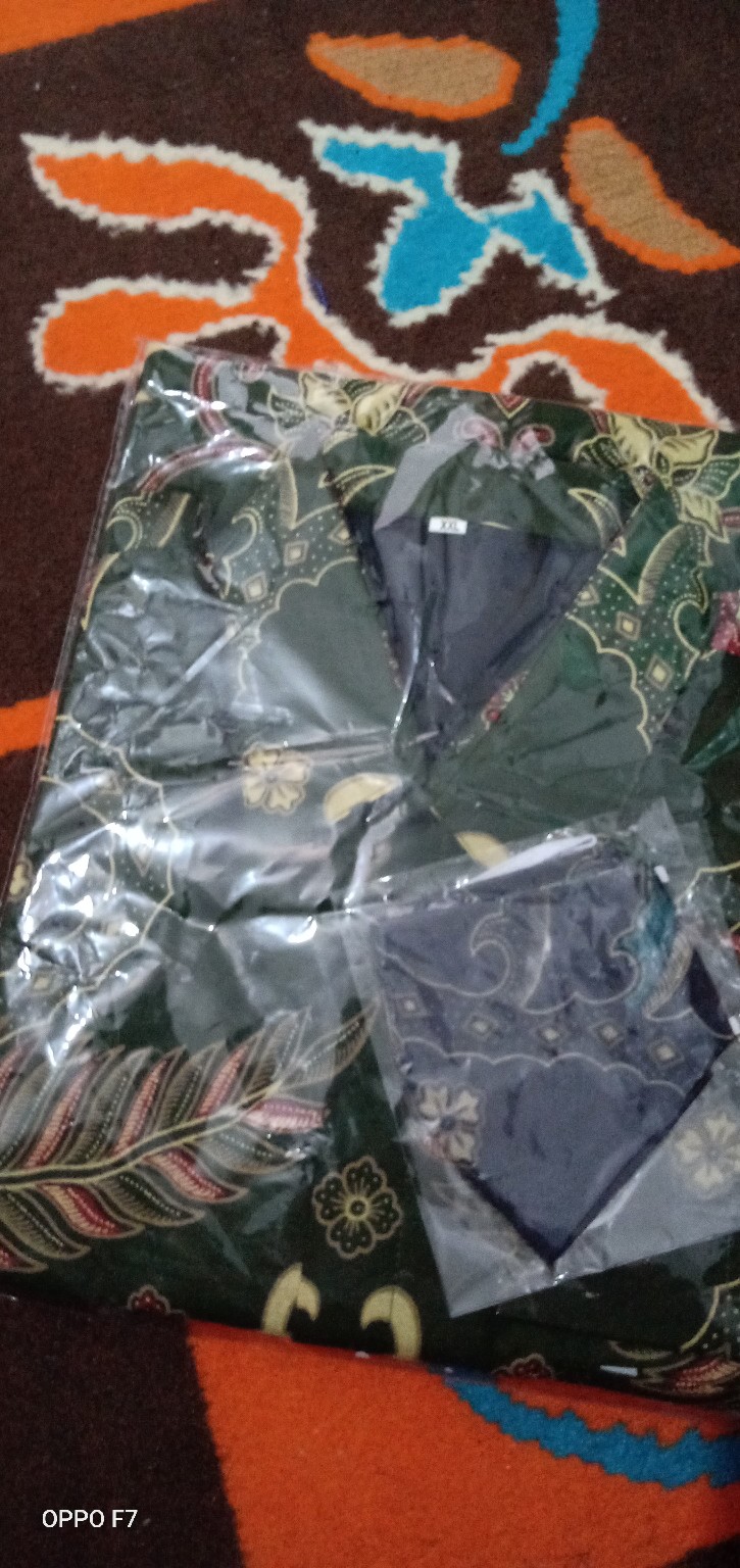 Aswangga Hijau Kemeja Batik Pria Full Furing Bahan Katun Halus Baturaden