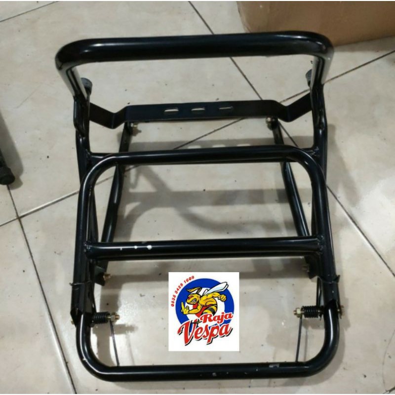 Rak Belakang Madrid Hitam Vespa PX Excel Exclusive Super Sprint Bajaj