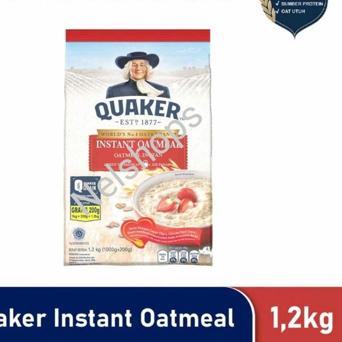 

READY ✅Quaker Instant Oatmeal 1200 gr 1.2 kg 1.2kg Merah|KD2