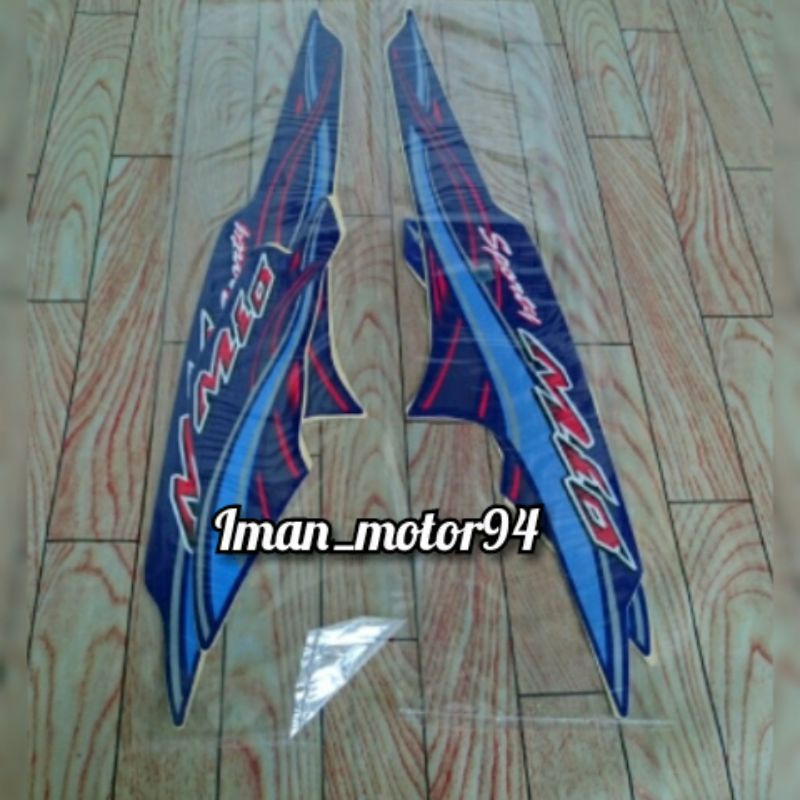 stiker striping motor mio sporty 2007 biru
