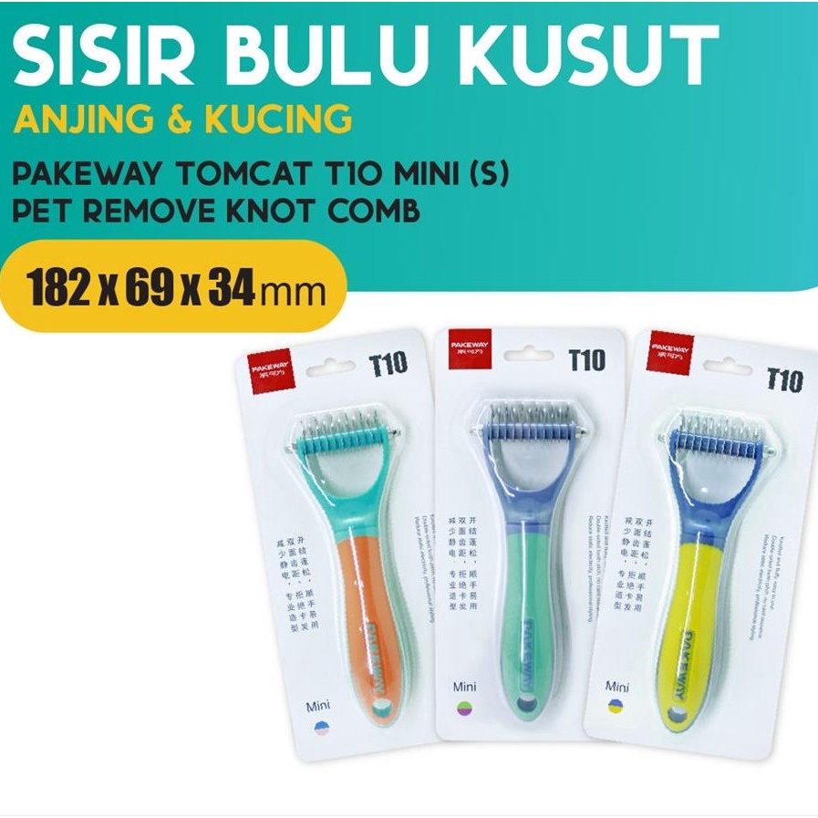 Sisir Bulu Kusut Anjing Kucing Tomcat T10 Pet Remove Knot Comb