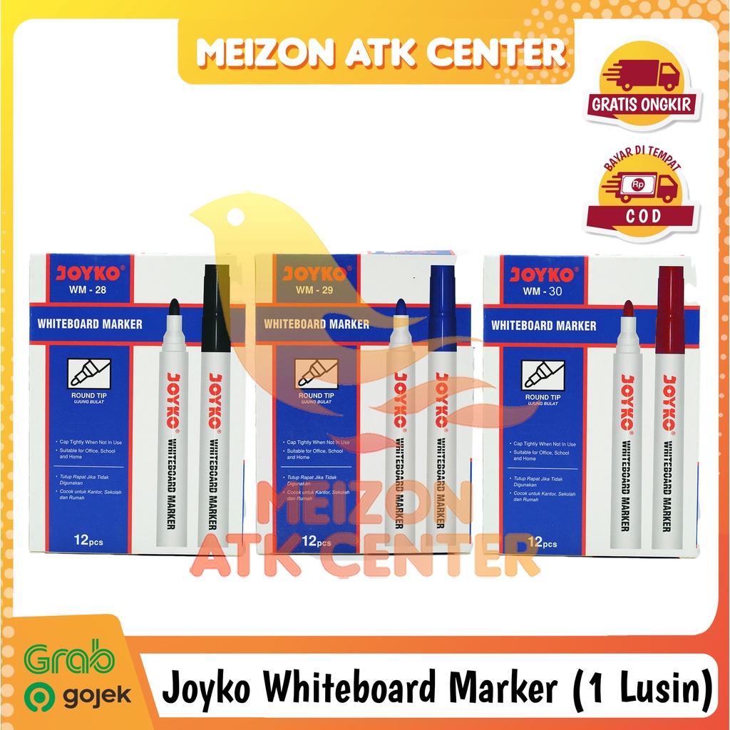 

JOYKO Whiteboard Marker / Spidol Papan Tulis Joyko WM [1 LUSIN]