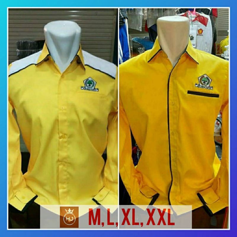 Kemeja lengan panjang Golkar 2 Variasi. ATRIBUT PARTAI GOLKAR / GOLKAR