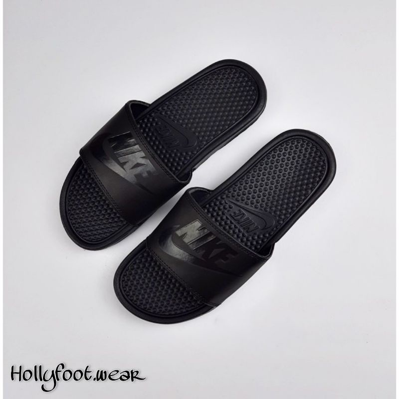 SANDAL SLIDE NIKE BENNASI BLACK / SANDAL SLOP NIKE BENNASI HITAM GRADE A-1