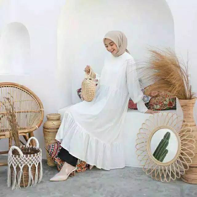 KINARA TUNIK LONG DRESS RUFFLE