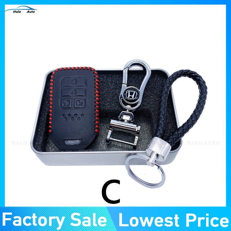 [COD] Genuine Leather Key Cover For Honda City HRV BRV JAZZ CRV ACCORD CIVIC