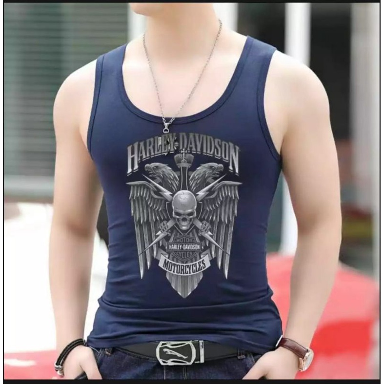 N_S Kaos Singlet Pria Pakain Pria Motif H_D