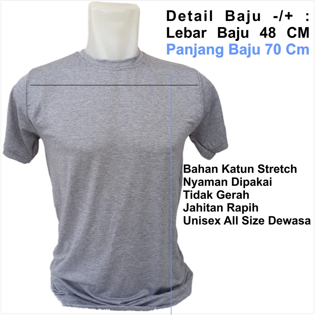 KAOS PENDEK POLOS KAOS PENDEK PRIA MURAH BAHAN KATUN