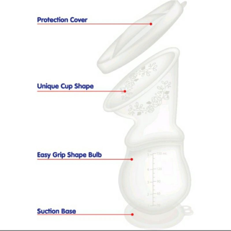 Babysafe pompa asi silicone 150ml BPM02 /milk saver pump