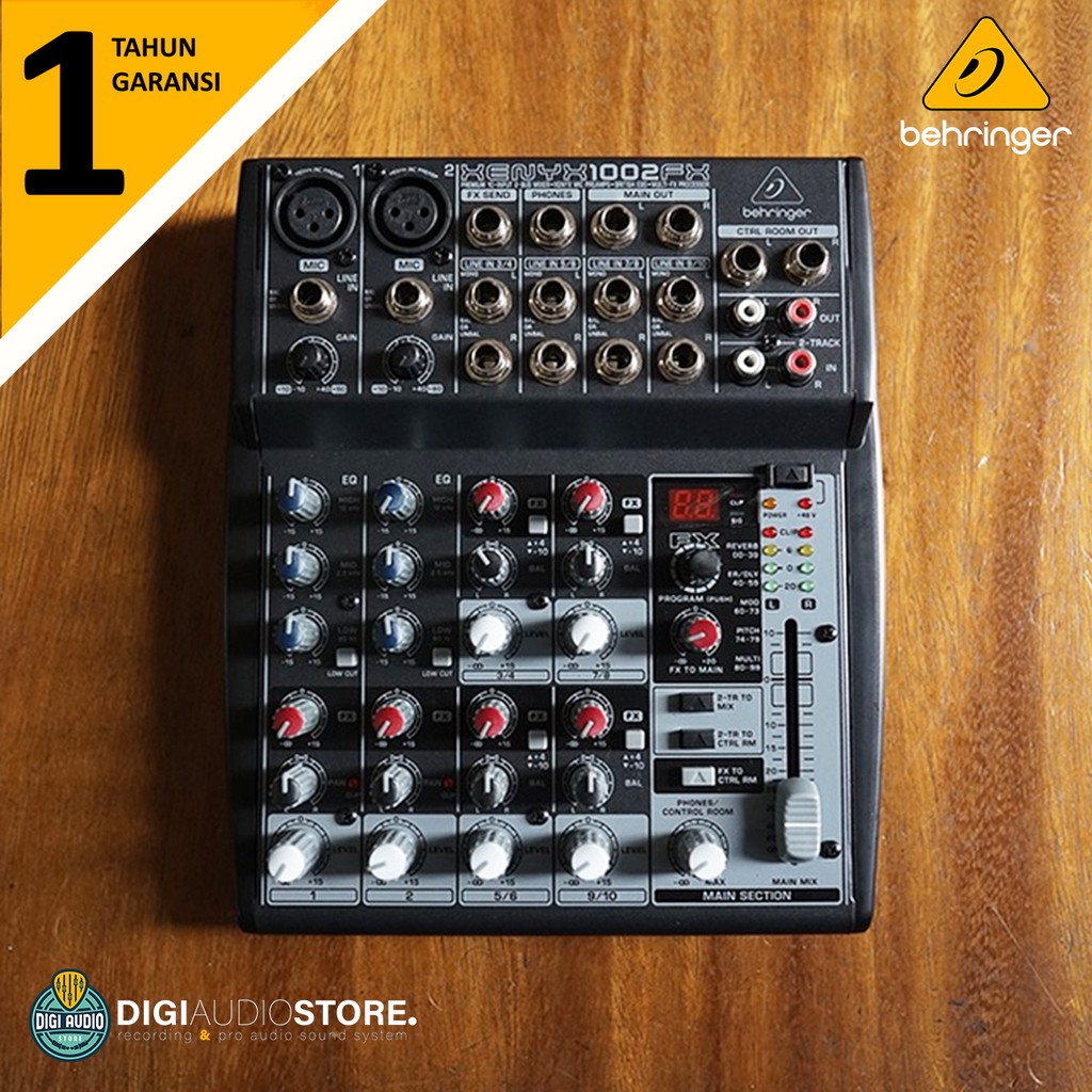Audio Mixer Behringer 1002FX 6 Channel dengan Efek Vocal & Instrumen