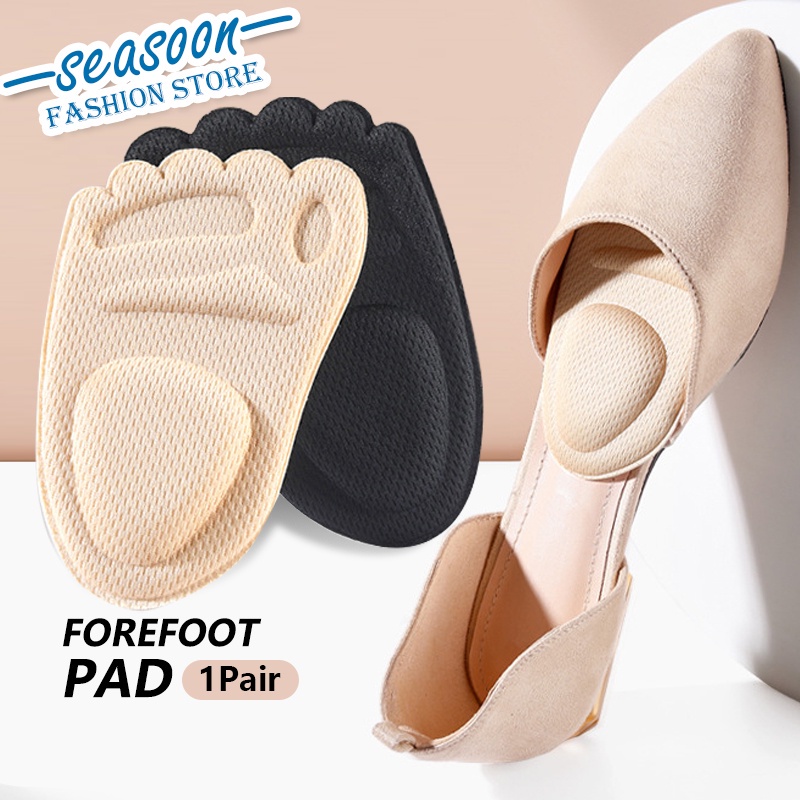 Kaki depan sepatu hak tinggi sol tebal non-slip penyerapan shock toe pad insole 1 pasang