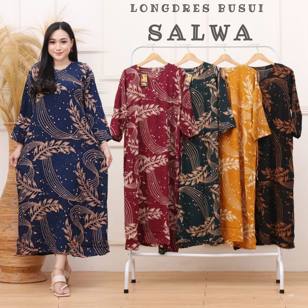 PROMO !! DASTER LONGDRES BUSUI CABUTAN MELATI DAUN LONGDRESS SYAHIBA SALWA SAGITA BEST SELLER TERLARIS