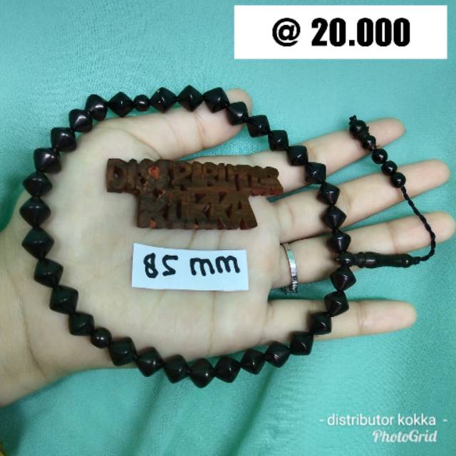 ( SUPER MURAH ) Grosir 5 pcs tasbih Kokka kaukah kaokah fukakah koka wajik polos 33 hitam