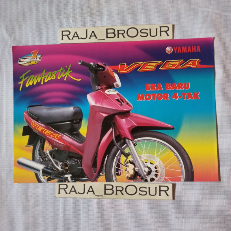 Poster brosur katalog flyer jadul lawas Yamaha Vega 1999