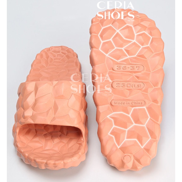 EVA Sandal Slop Wanita Ringan Spons Import Rubber Eva Tebal 2 Cm Empuk Sol Anti Slip Motif Rocks BALANCE 227