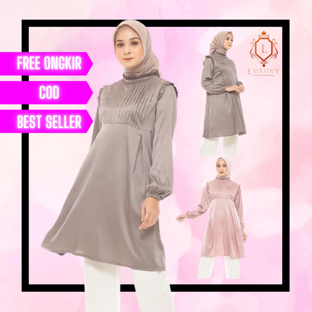 Abaya Turkey Lengan Panjang Setelan Lebaran Turki Model Dress Muslim Viral Modern Kerja Terbaru Ori 