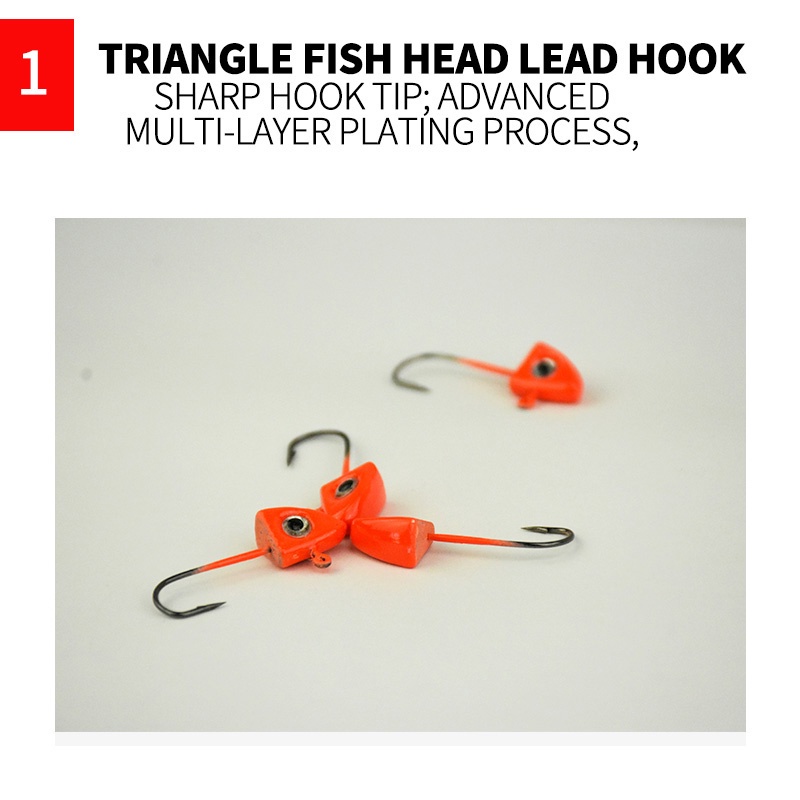 35Pcs/box Jig Big Hooks Lead Round Head Fishing Lures Jigs Hooks 2G-3.5G-5G-7G-10G Fishing Hook Colors
