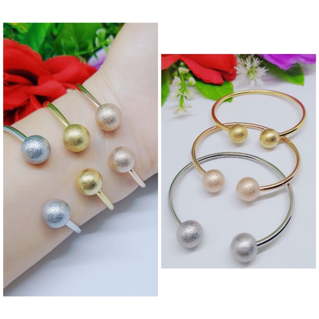 Gelang titanium bola perhiasan wanita jewelry 0293