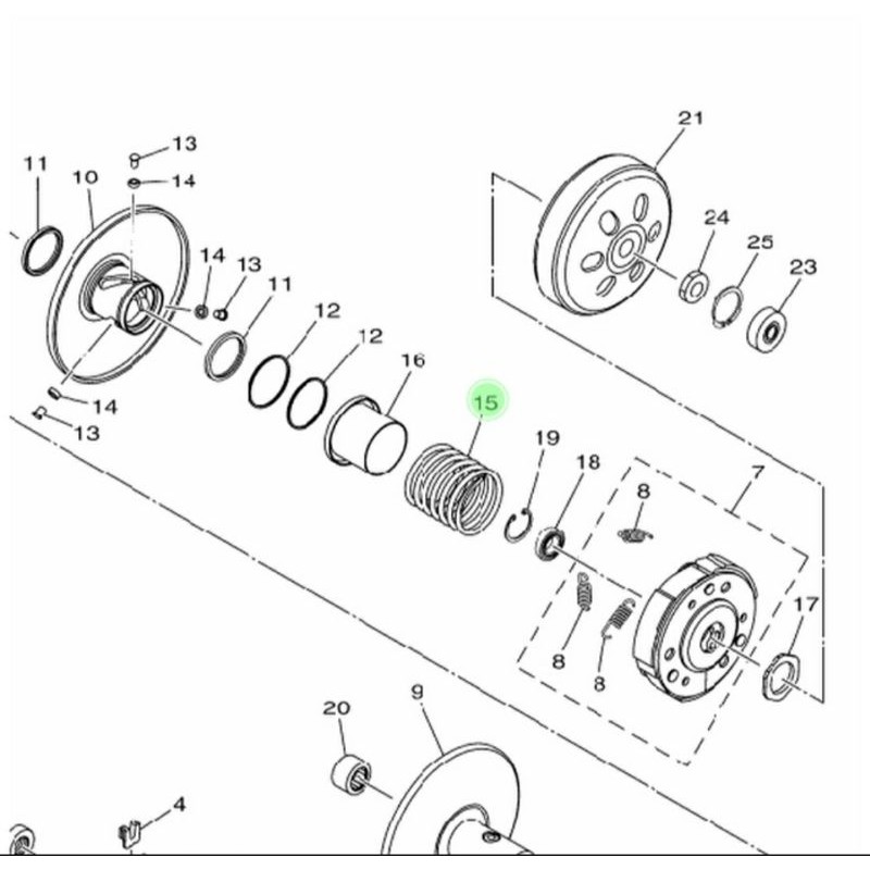 PER CVT NMAX N MAX ASLI ORI YAMAHA 2DP E7683 00