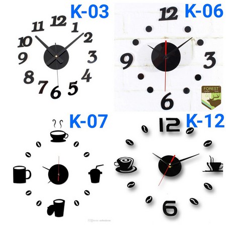 WALL CLOCK JAM DINDING UNIK 3D DIY-1