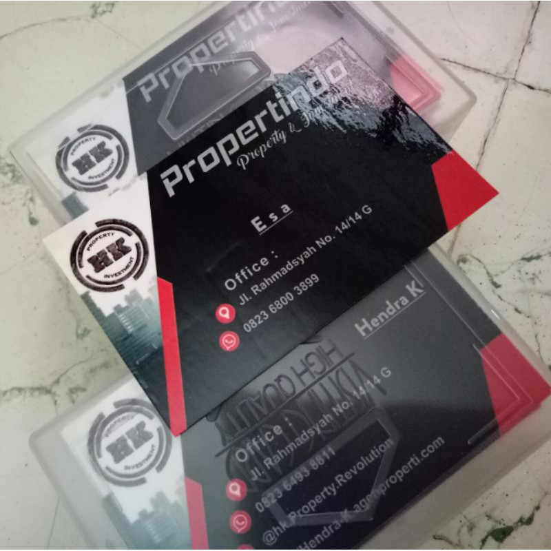 

Kartu nama + lamit kilat / lamit doff