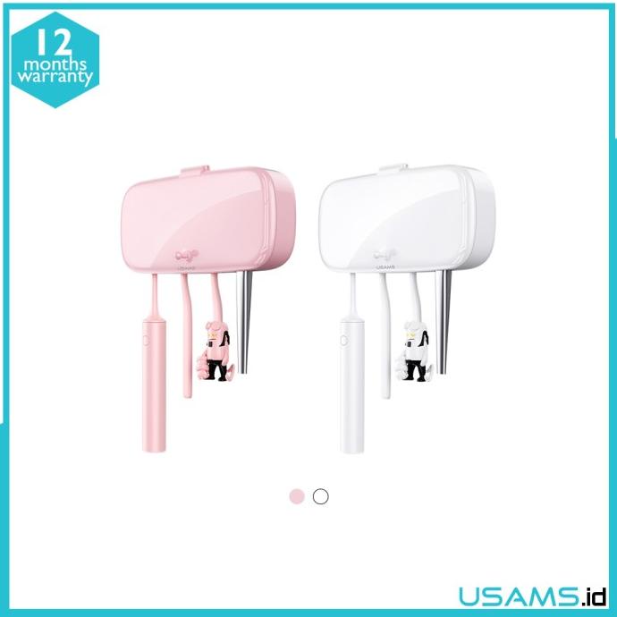 USAMS UV Toothbrush Sterilizer - Tempat Penyimpanan Sikat Gigi Gantung - Merah Muda