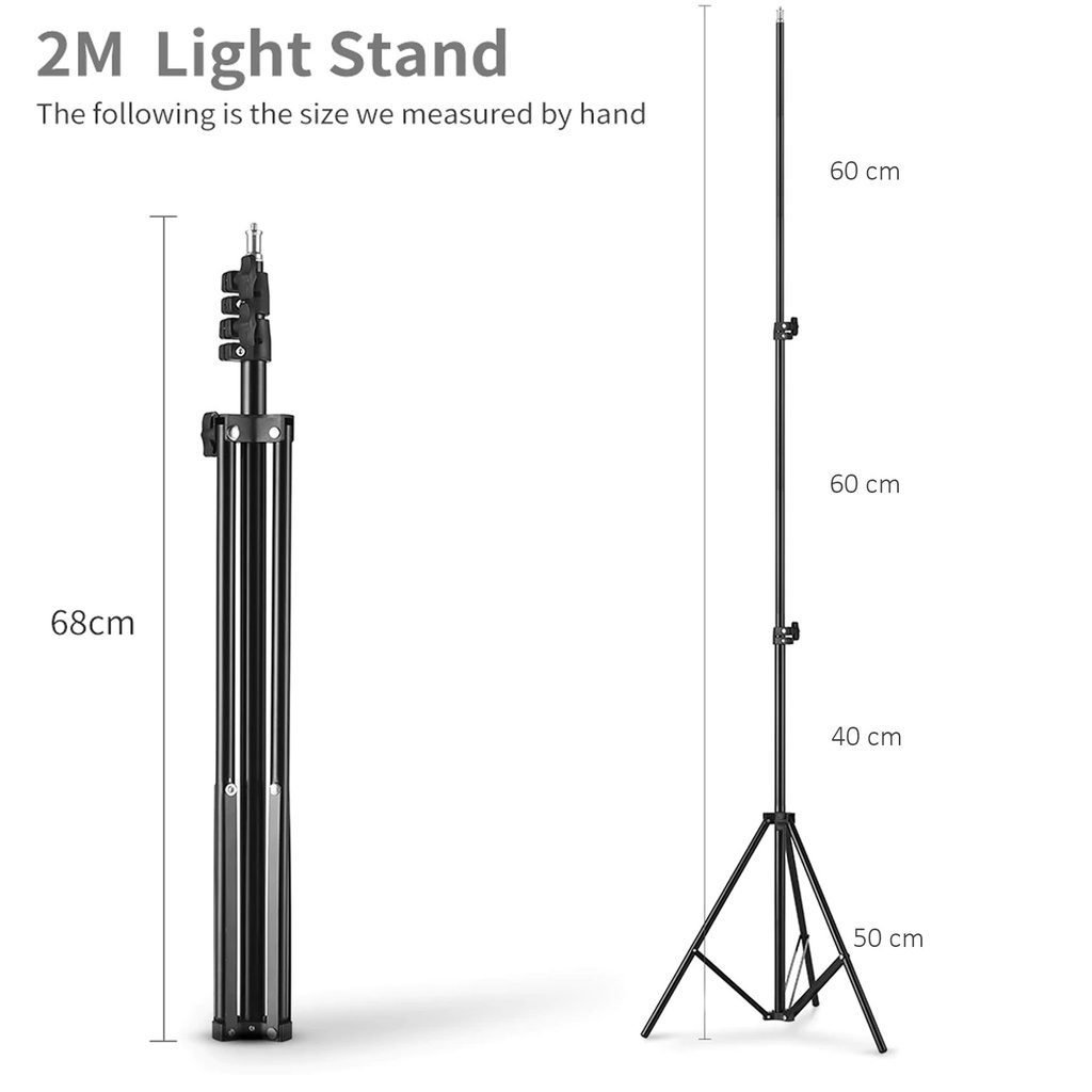 Tripod 2.1 Meter Aluminium Untuk Lampu LED Ring Light Stand Holder Handphone