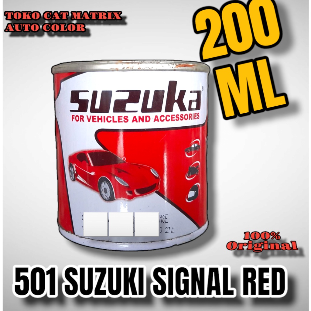 suzuka signal red  ( S-501 ) Solid Standar Metallic untuk Mobil, Motor, Kayu, Besi, 200ml ,Cat Dico