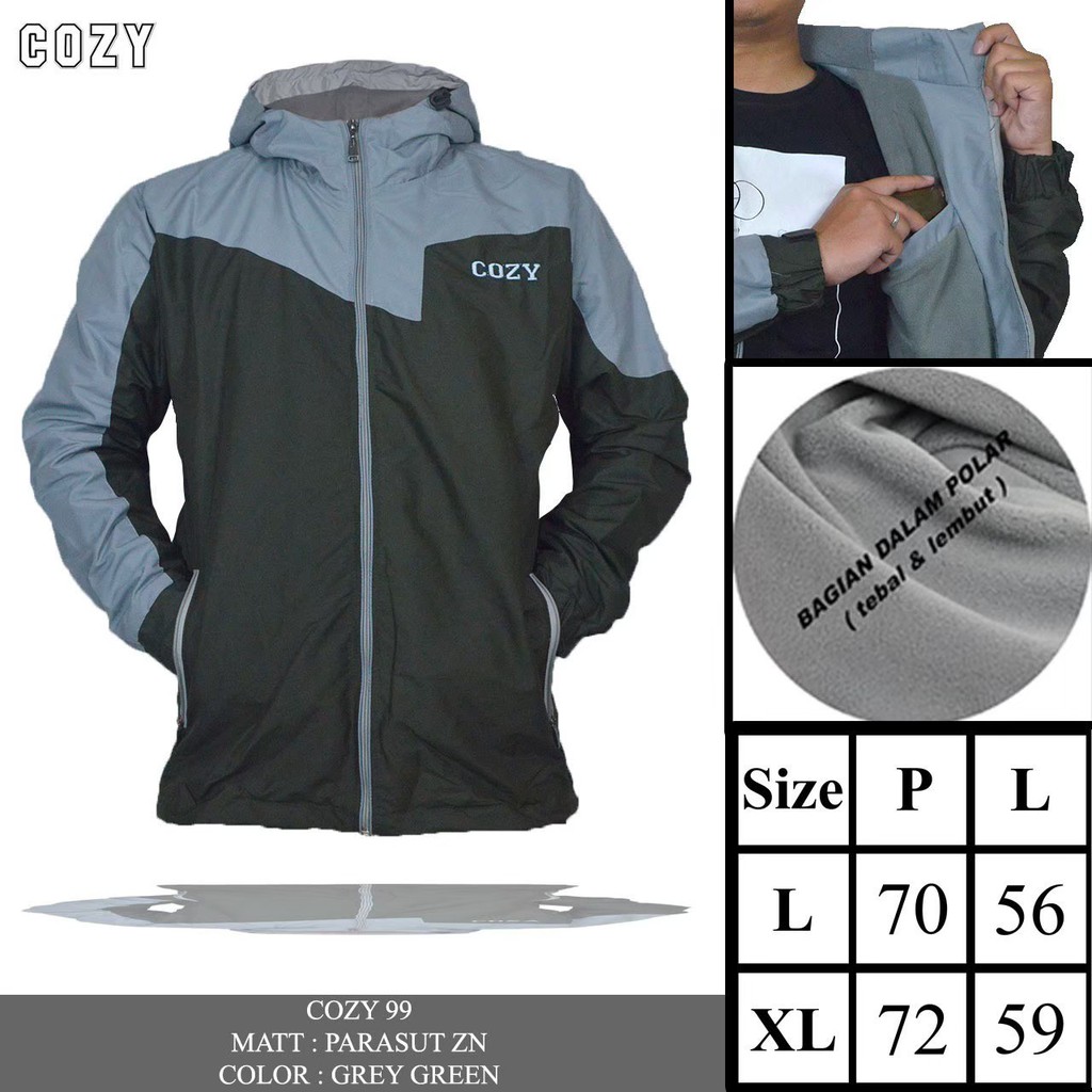 Jaket Windbreakers Amazing Parasut Waterproof COZY 99