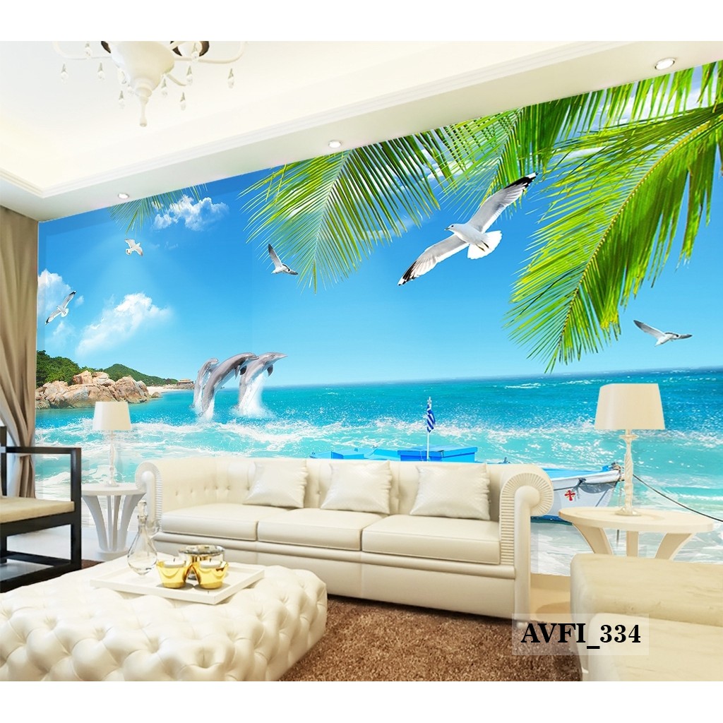 Jual Wallpaper Custom Pemandangan Alam Murah Wallpaper Pantai 3d