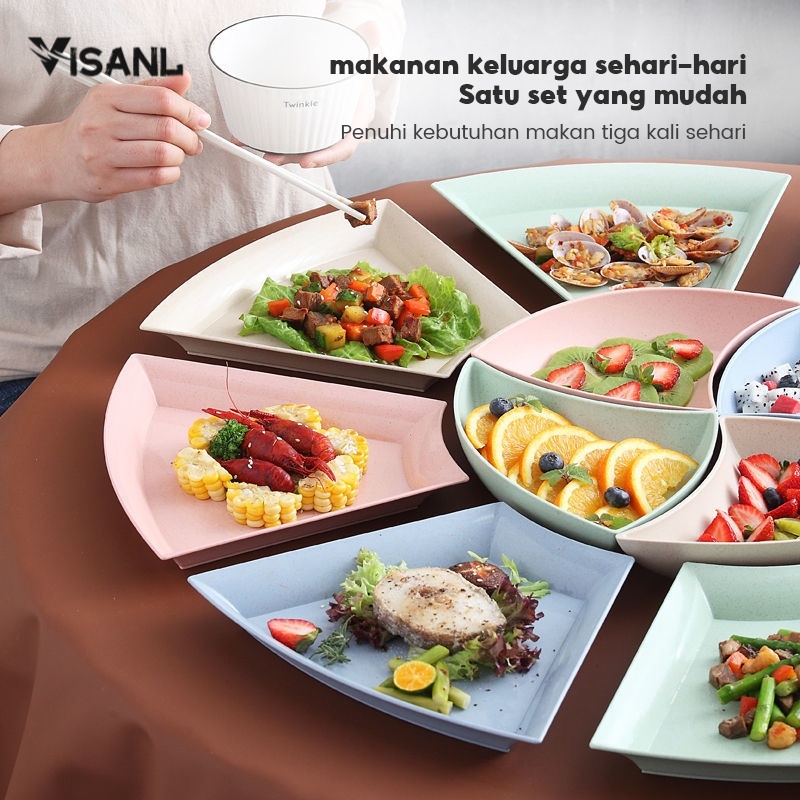 Dinner Plate Piring Makan Ala Piring Bulan melamin Piring Saji BPA FREE