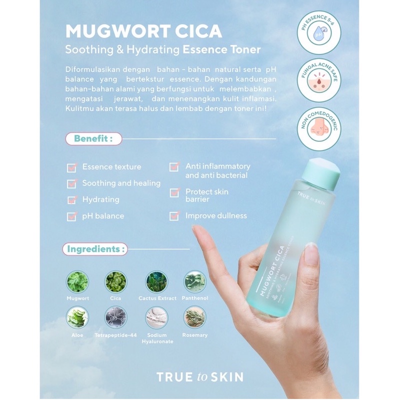 True To Skin Mugwort Cica Soothing &amp; Hydrating Essence Toner