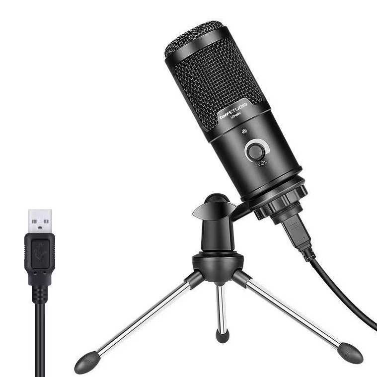 PROMO Microphone Condenser USB Mikrofon with Stand - UD- TaffSTUDIO 7RSK6UBK