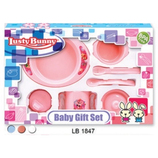 FEEDING SET 7IN1 TEMPAT MAKAN BAYI LUSTY BUNNY LB-1847