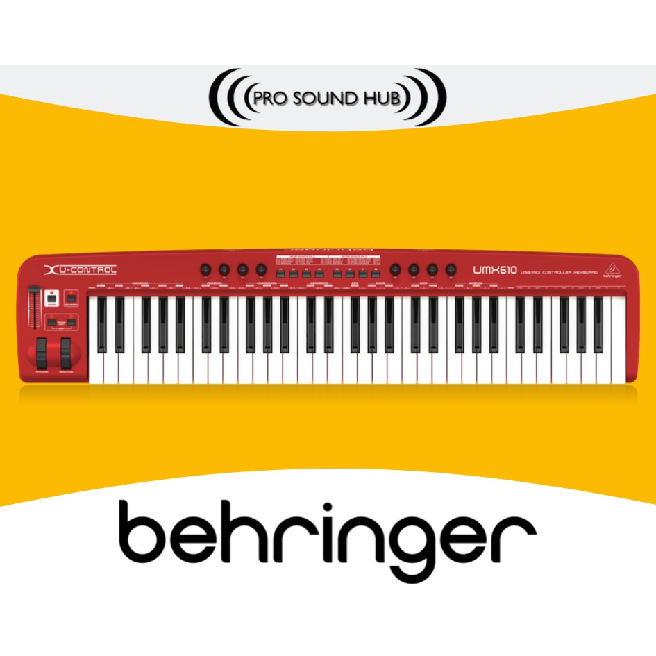 Behringer UMX610 UMX 610 MIDI Keyboard Controller 61-Key