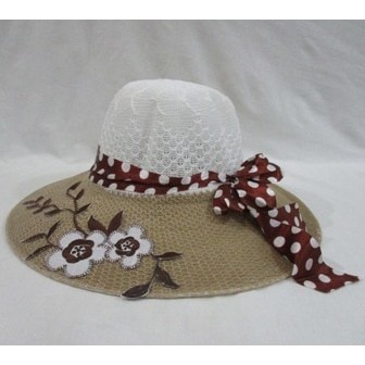 Topi Pantai Anyam Renda Anak Remaja Dewasa Motif/Topi Dewasa Import***TOP