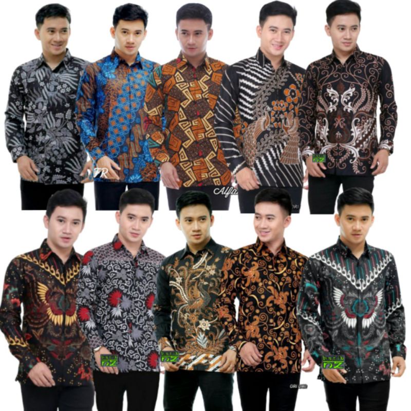 Batik Pria Lengan Panjang Terbaru Motif Kenongo Hrbo Terlaris