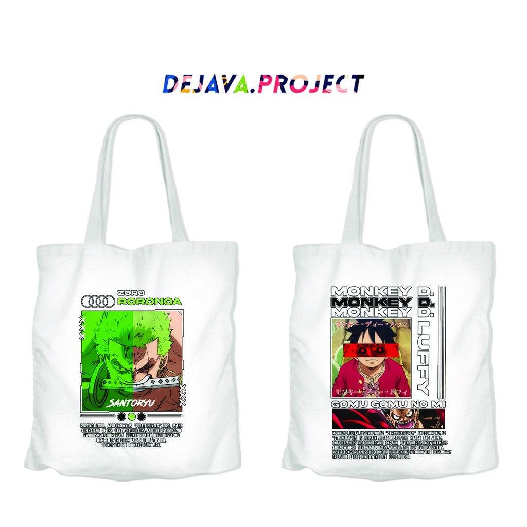 TERBARU TOTEBAG KANVAS ORIGINAL DEJAVA TOTEBAG KANVAS TERBAIK ANIME ONE PIECE MONKEY D LUFFY TERKEREN