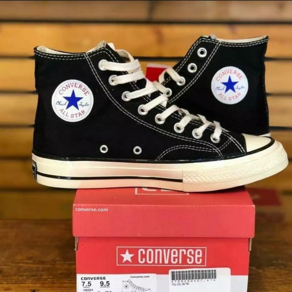 SEPATU PREMIUM CONVERSE ALL STAR 70s HIGH/TINGGI BLACK STYLE CASUAL SNEAKERS NEW