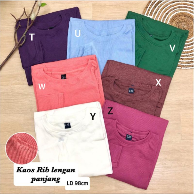 Rista Shirt - Kaos Polos Lengan Panjang Premium